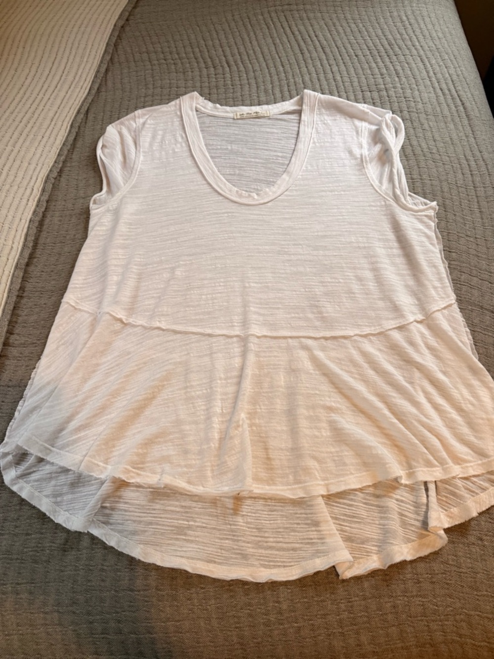 Women's Free People White Layered Sleeveless Top